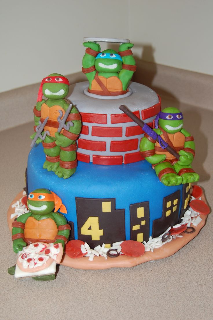 Detail Pinterest Ninja Turtle Cake Nomer 26