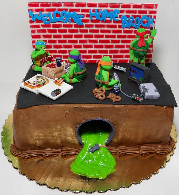 Detail Pinterest Ninja Turtle Cake Nomer 29