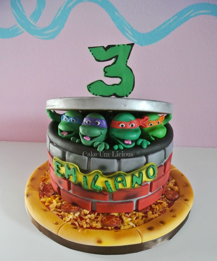 Detail Pinterest Ninja Turtle Cake Nomer 41