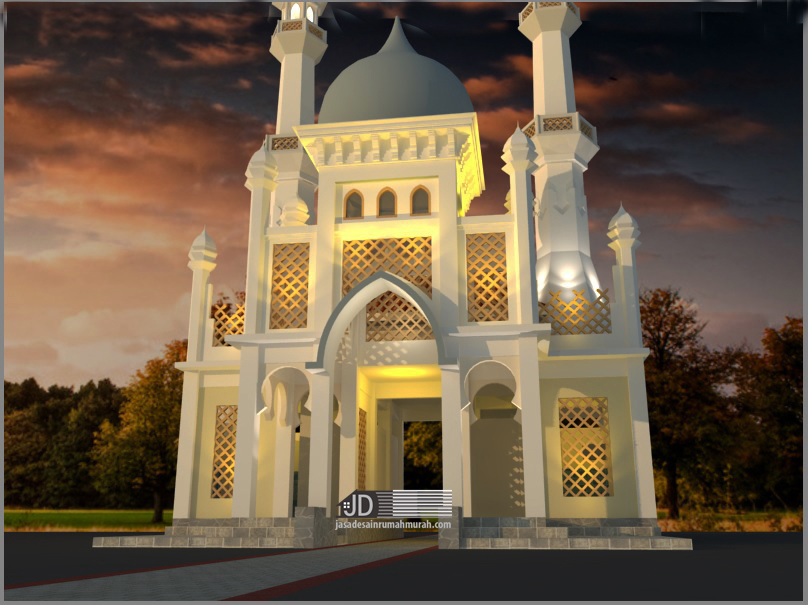 Detail Pintu Gerbang Masjid Minimalis Nomer 13