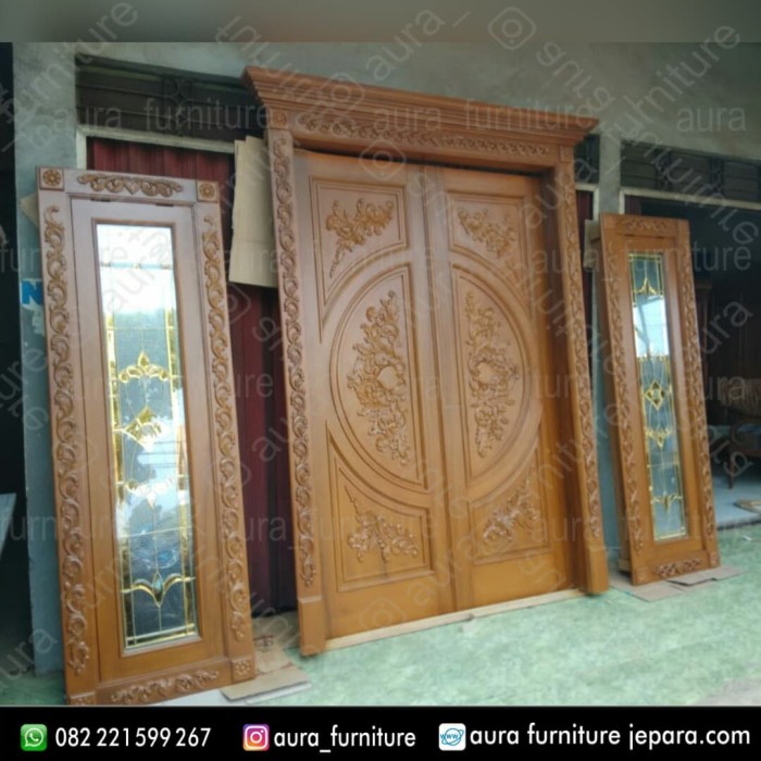 Detail Pintu Rumah Ukiran Jepara Nomer 15