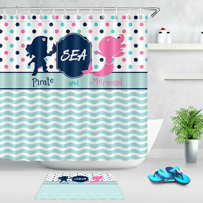 Pirate Mermaid Shower Curtain - KibrisPDR