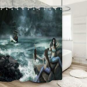 Detail Pirate Mermaid Shower Curtain Nomer 30