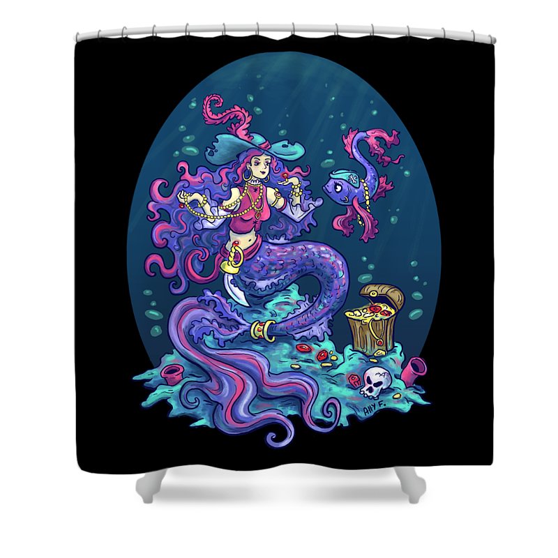 Detail Pirate Mermaid Shower Curtain Nomer 45