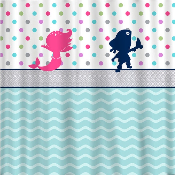 Detail Pirate Mermaid Shower Curtain Nomer 8