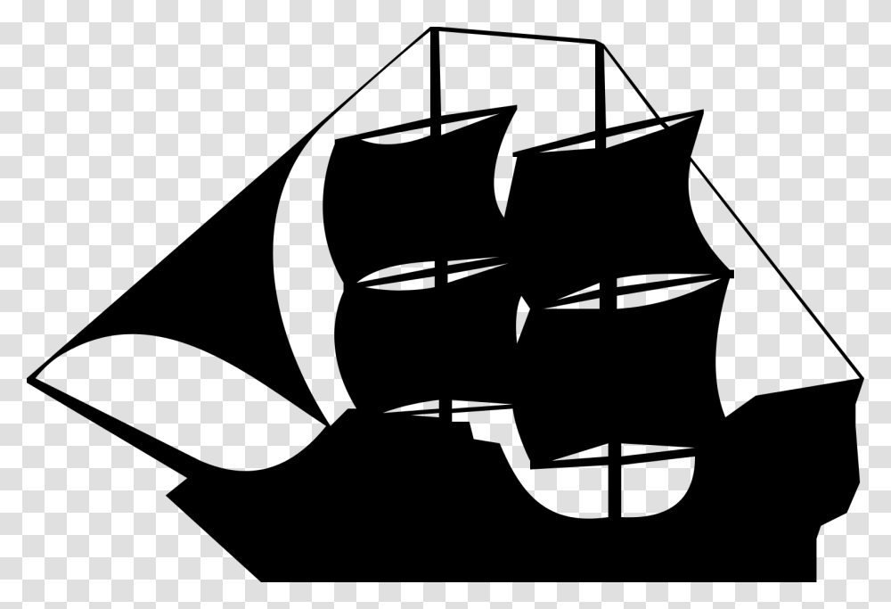 Detail Pirate Ship Silhouette Clip Art Nomer 10