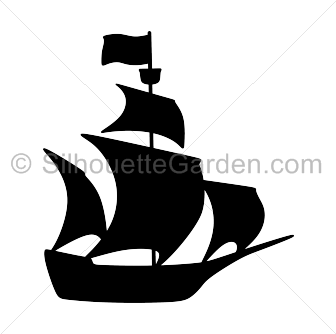 Detail Pirate Ship Silhouette Clip Art Nomer 11