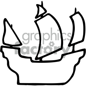 Detail Pirate Ship Silhouette Clip Art Nomer 17