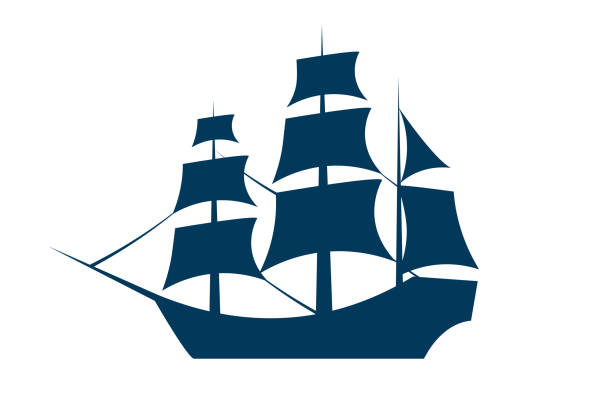 Detail Pirate Ship Silhouette Clip Art Nomer 20