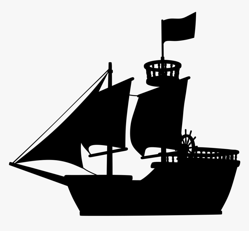 Detail Pirate Ship Silhouette Clip Art Nomer 21