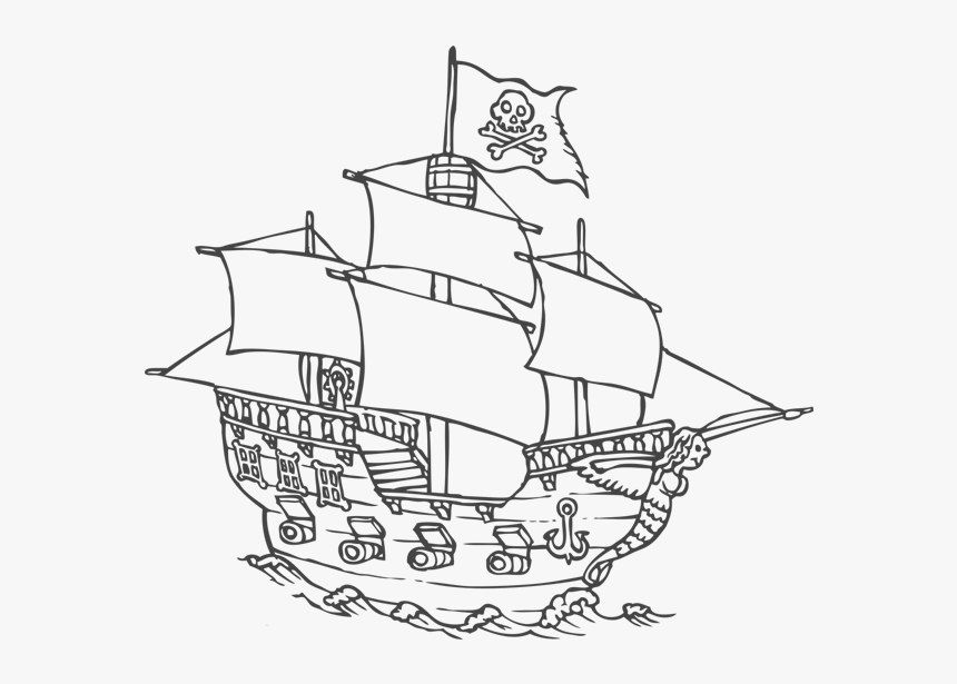 Detail Pirate Ship Silhouette Clip Art Nomer 28