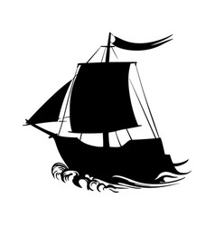 Detail Pirate Ship Silhouette Clip Art Nomer 32