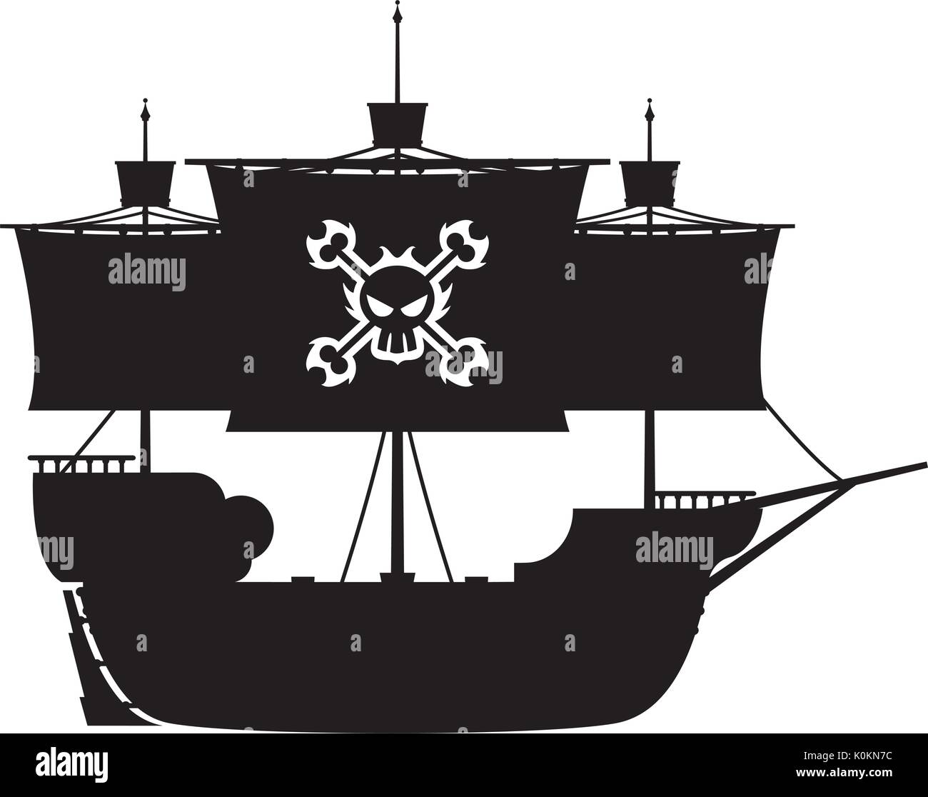 Detail Pirate Ship Silhouette Clip Art Nomer 41