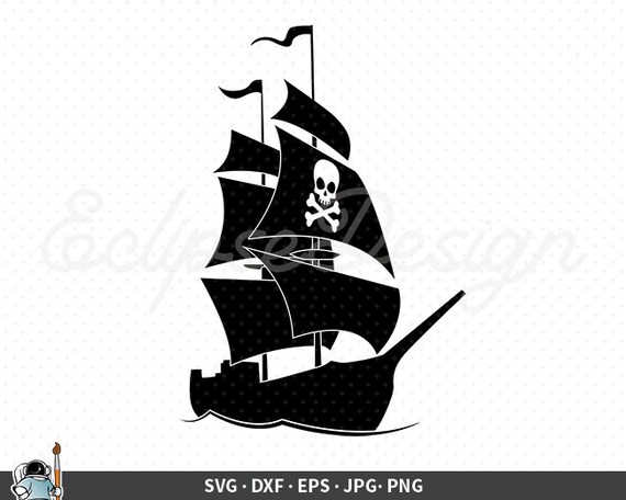 Detail Pirate Ship Silhouette Clip Art Nomer 45