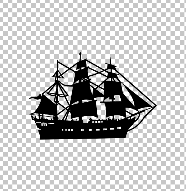 Detail Pirate Ship Silhouette Clip Art Nomer 7