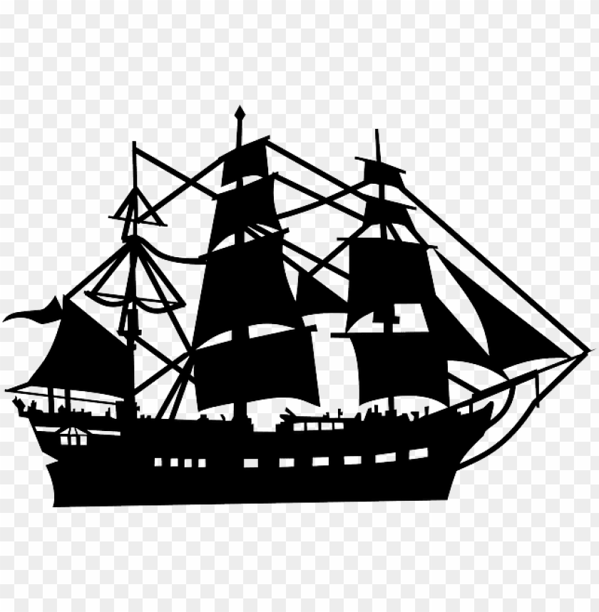 Detail Pirate Ship Silhouette Clip Art Nomer 8