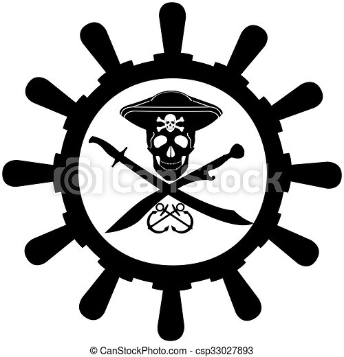 Detail Pirate Ship Wheel Clipart Nomer 21