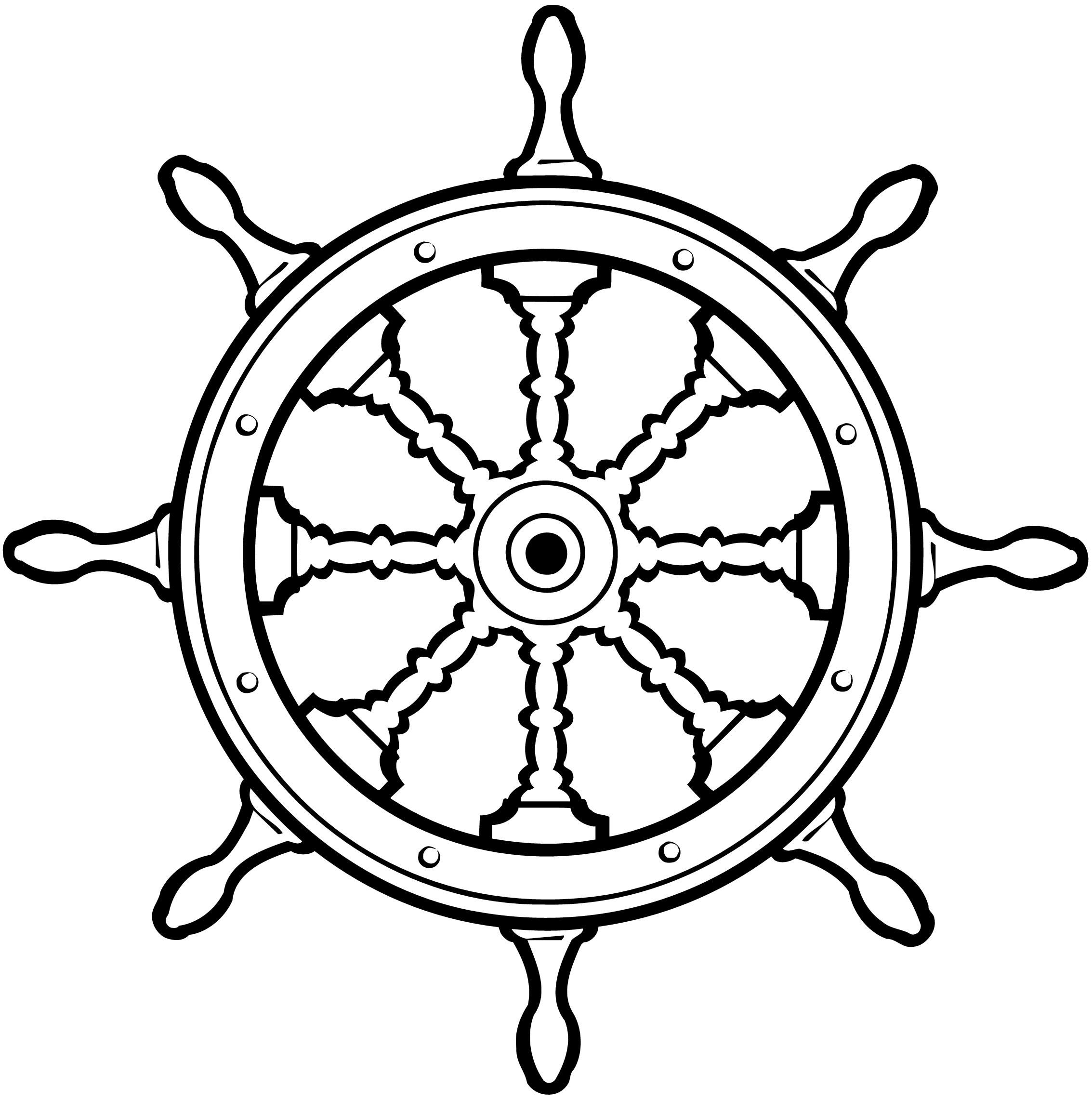 Detail Pirate Ship Wheel Clipart Nomer 22