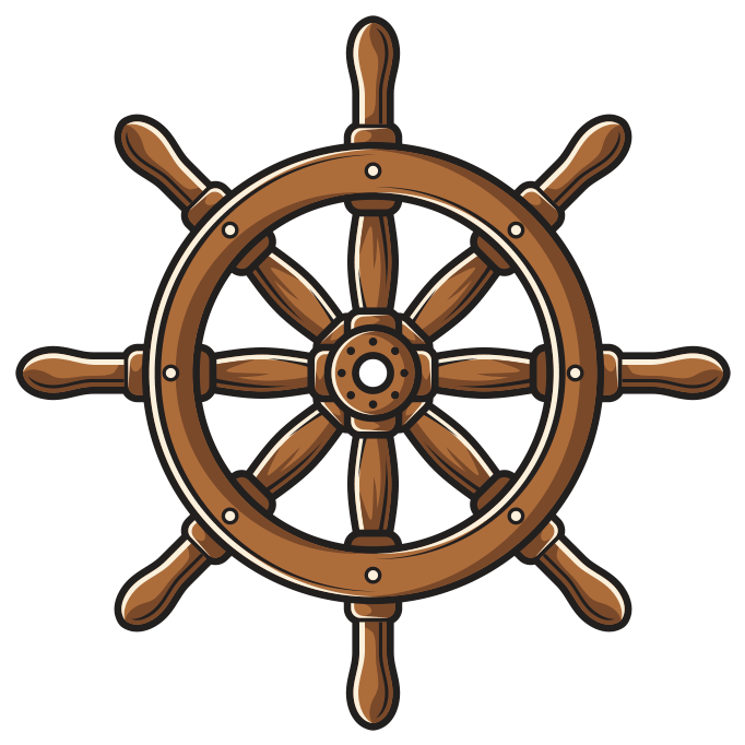 Detail Pirate Ship Wheel Clipart Nomer 50