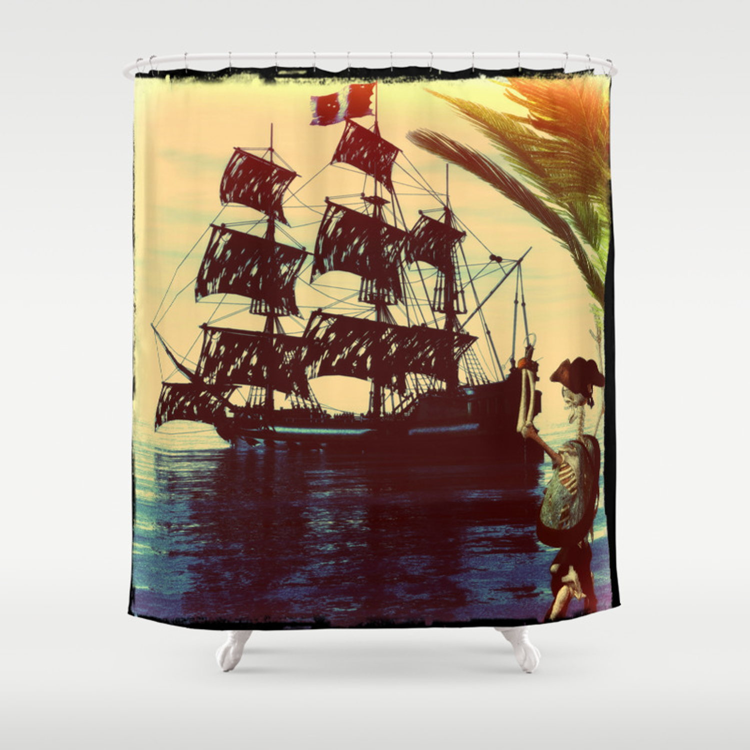 Detail Pirate Shower Curtains Nomer 4