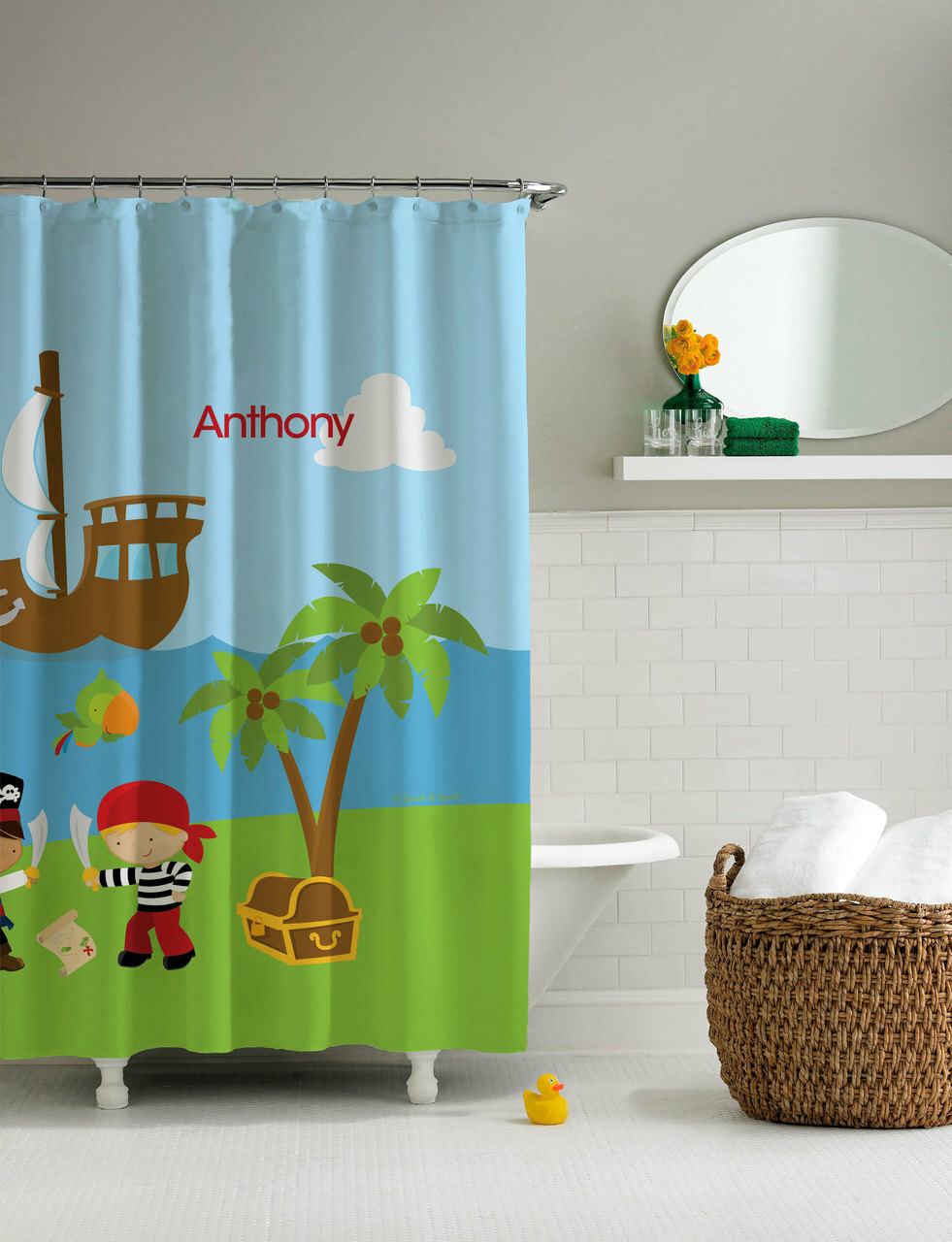 Detail Pirate Shower Curtains Nomer 31