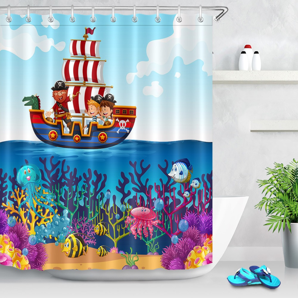 Detail Pirate Shower Curtains Nomer 59