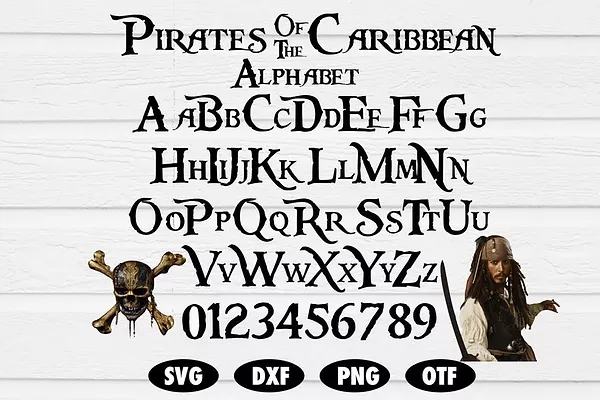 Detail Pirates Of The Caribbean Font Nomer 23