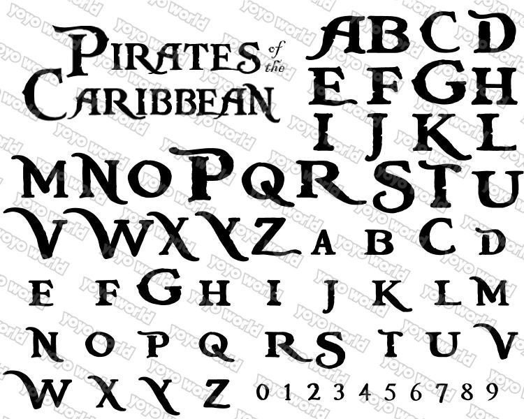 Detail Pirates Of The Caribbean Font Nomer 10