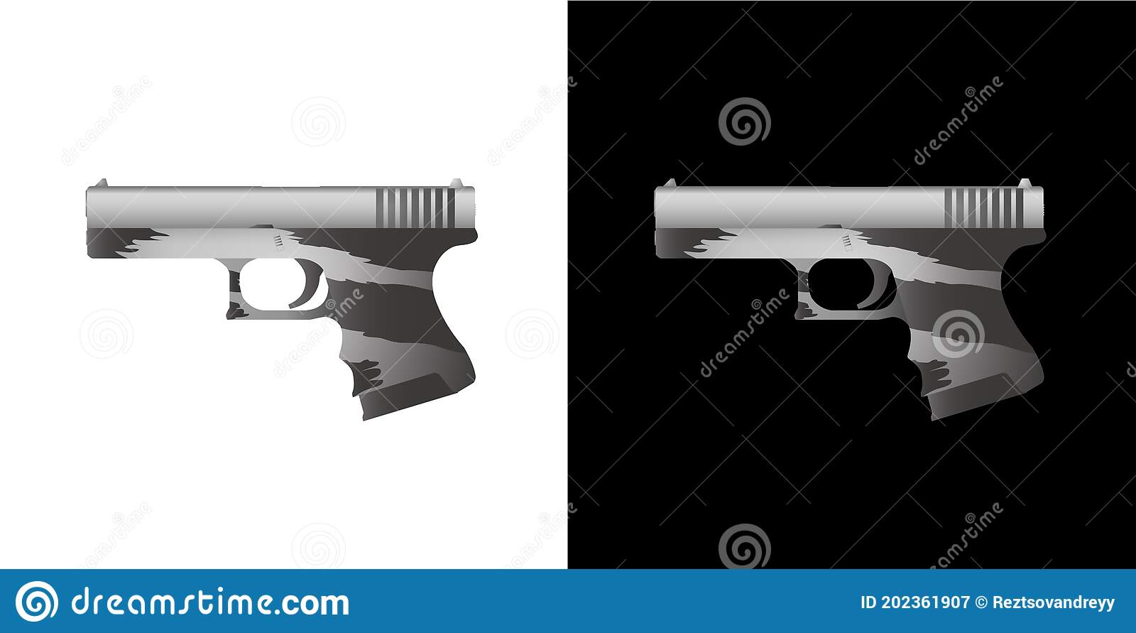 Detail Pistol Gun Design Nomer 31