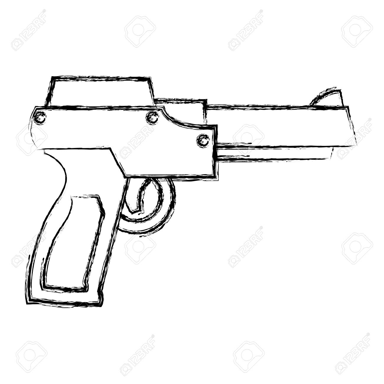 Detail Pistol Gun Design Nomer 35