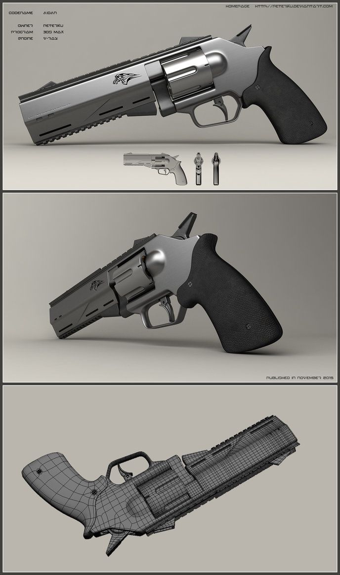 Detail Pistol Gun Design Nomer 44