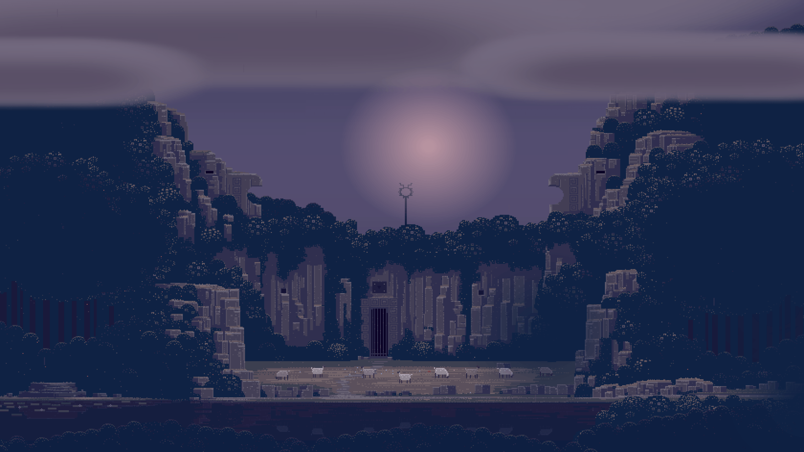 Detail Pixel Art Background Nomer 24
