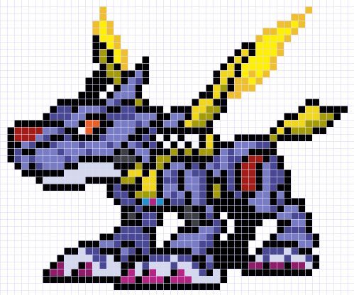 Detail Pixel Art Digimon Nomer 18