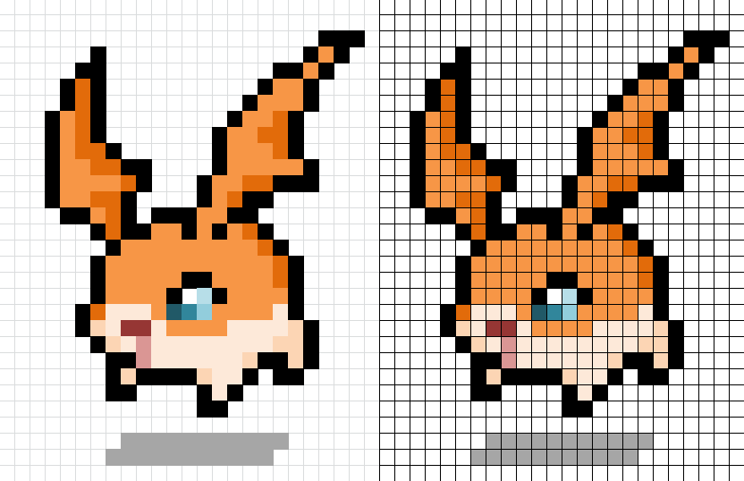 Detail Pixel Art Digimon Nomer 33