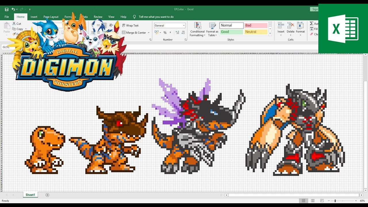 Detail Pixel Art Digimon Nomer 52