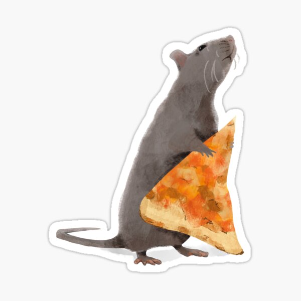 Pizza Rat Sticker - KibrisPDR