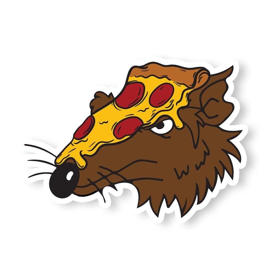 Detail Pizza Rat Sticker Nomer 20