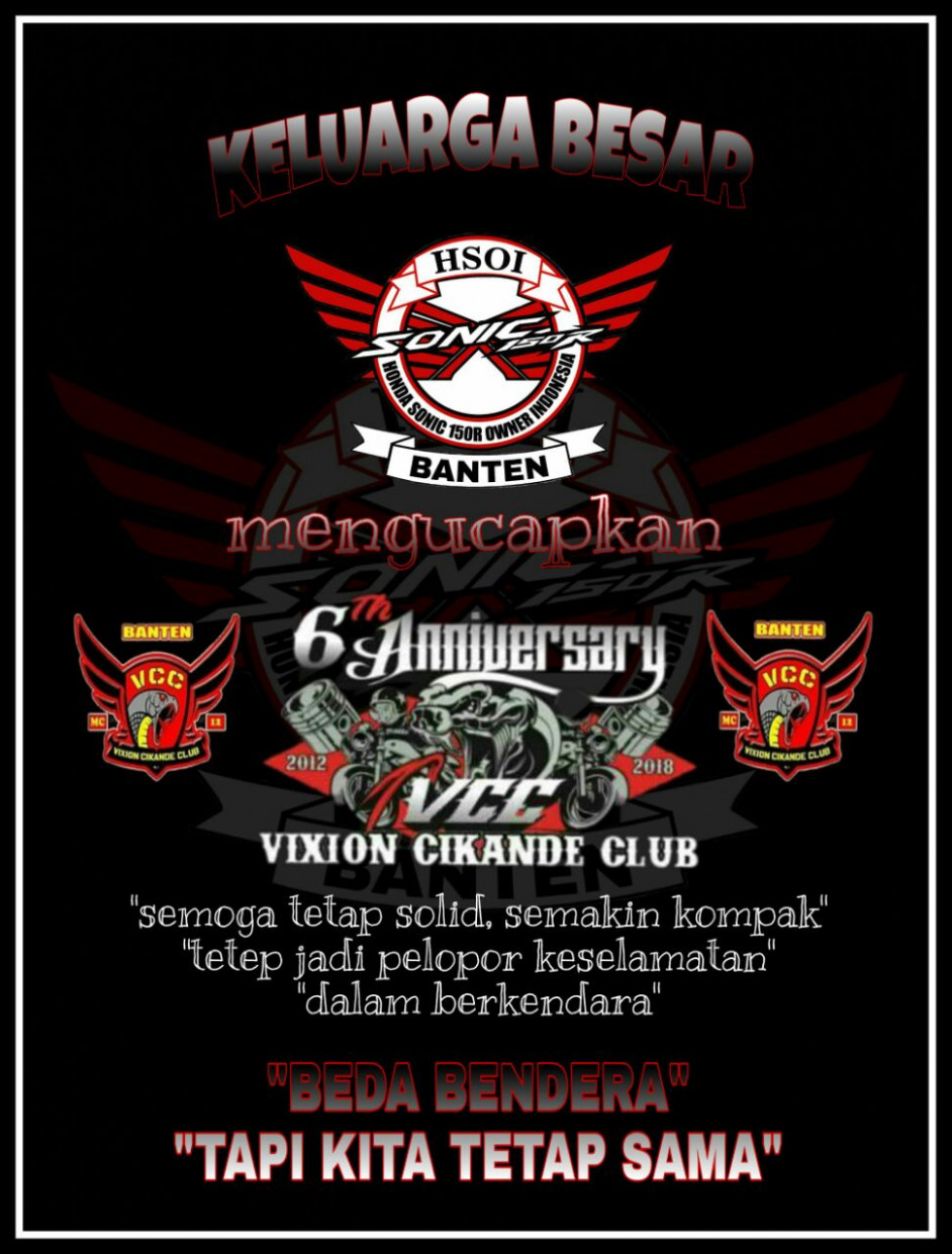 Detail Plakat Anniversary Club Motor Nomer 16
