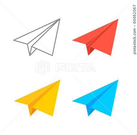 Detail Plane Paper Vector Nomer 43