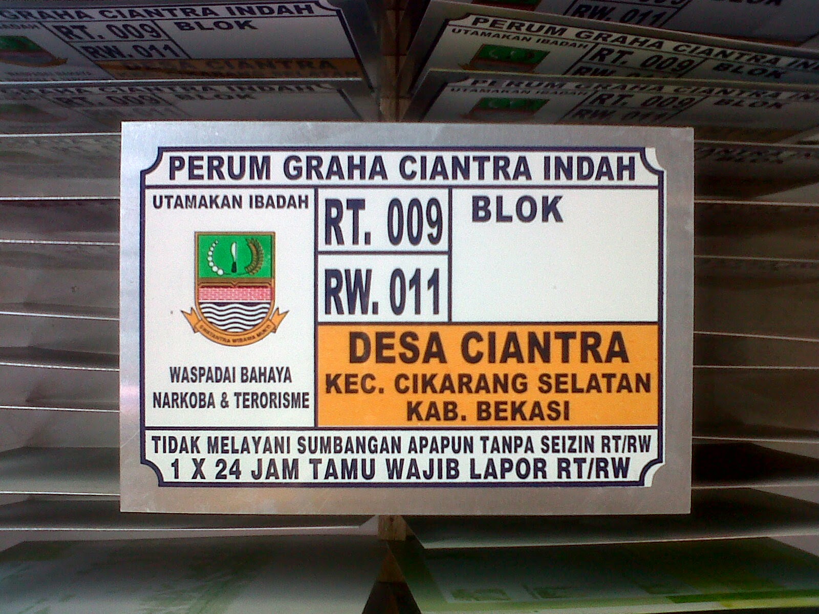 Detail Plang Nomor Rumah Nomer 23