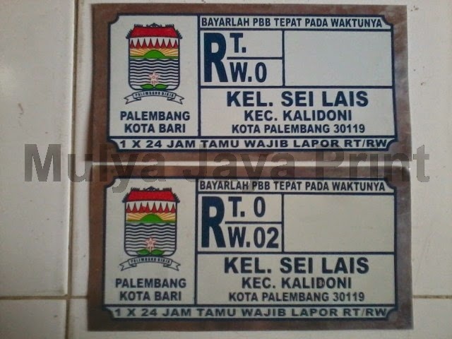 Detail Plang Nomor Rumah Nomer 29