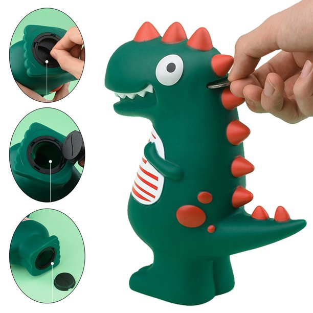 Detail Plastic Dinosaur Piggy Bank Nomer 5