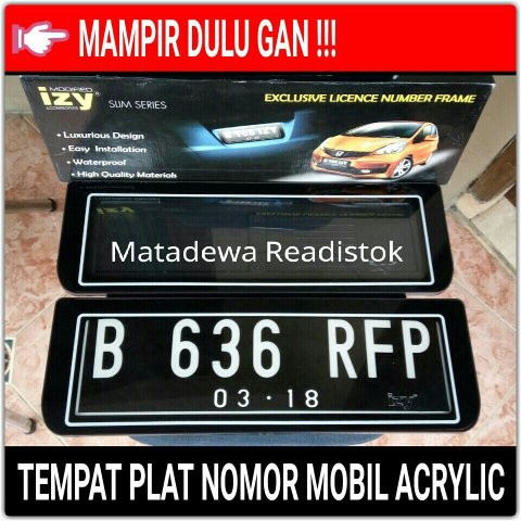 Detail Plat Nomor Acrylic Nomer 8