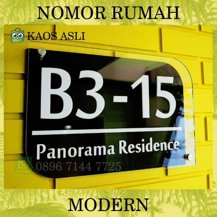 Detail Plat Nomor Rumah Nomer 15