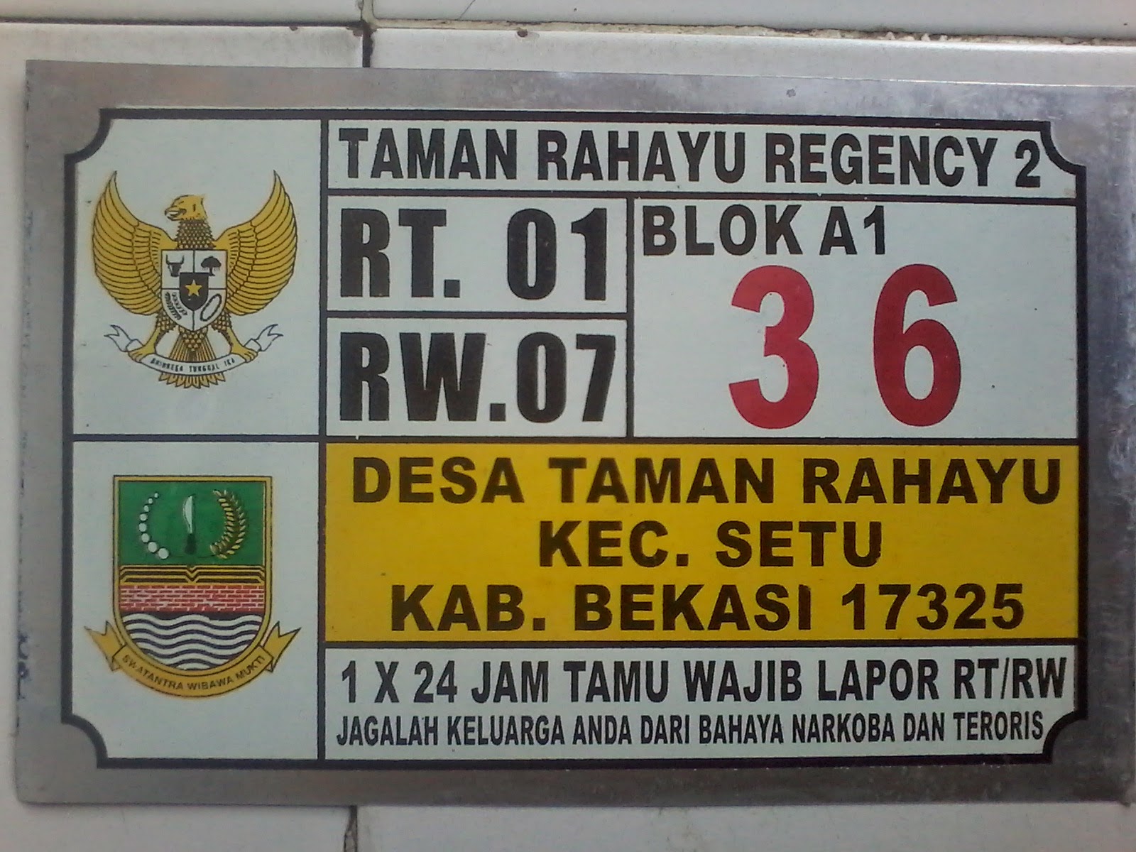 Detail Plat Nomor Rumah Nomer 18