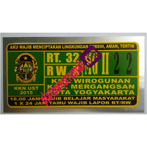 Download Plat Nomor Rumah Nomer 27