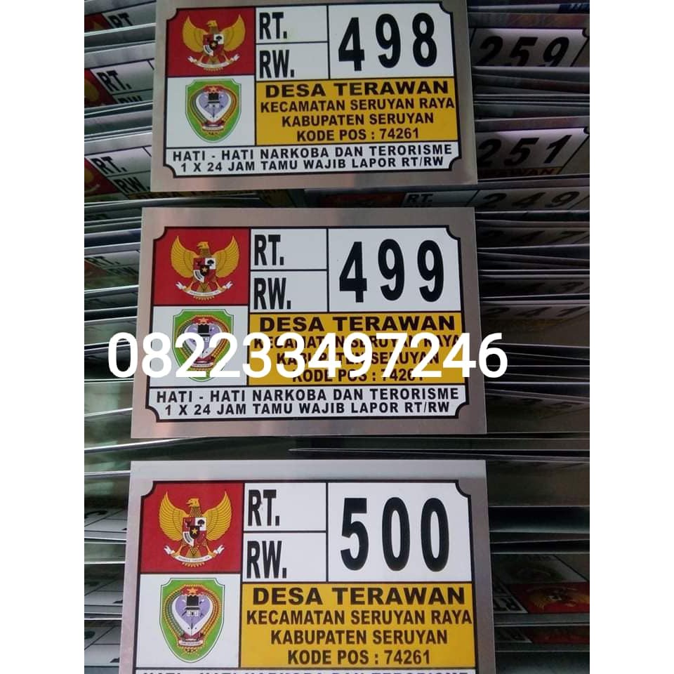 Detail Plat Nomor Rumah Nomer 45