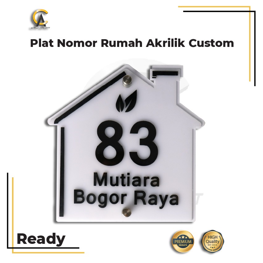 Detail Plat Nomor Rumah Akrilik Nomer 14