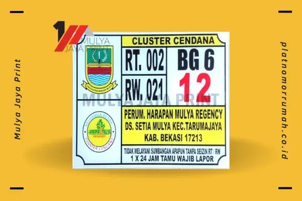 Detail Plat Nomor Rumah Akrilik Nomer 9