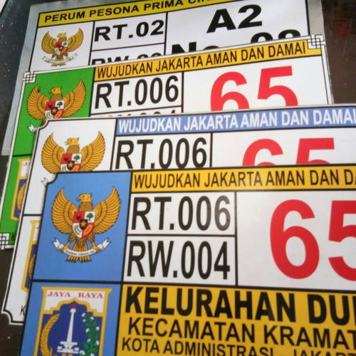 Detail Plat Nomor Rumah Satuan Nomer 37